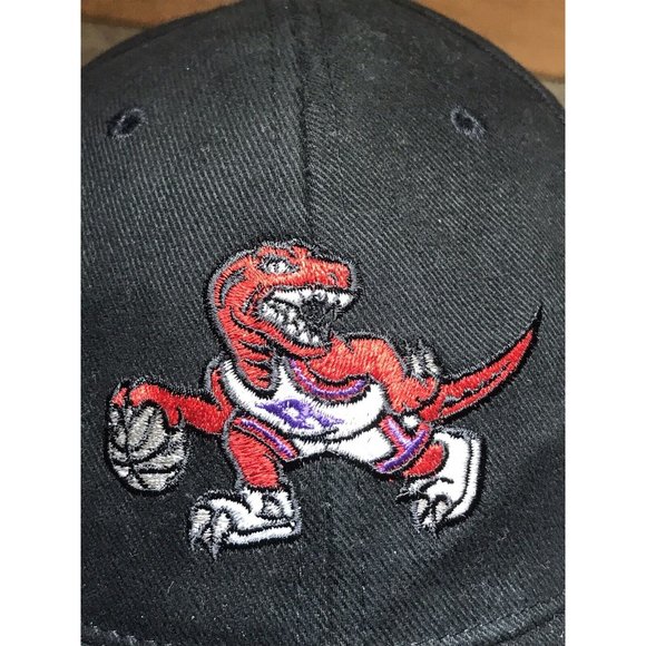 VINTAGE Nike Toronto Raptors Hat Cap Dad NBA L XL Black Fitted Basketball Adult - Picture 5 of 9